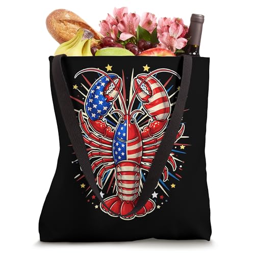 Bolso Tote Patriótico de Langosta con Bandera Americana miniatura 4