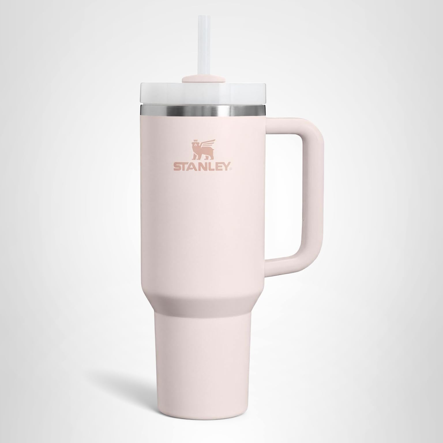 STANLEY Quencher H2.0 Tumbler with Handle and Straw 30 oz | Flowstate 3-Position Lid | Cup Holder Compatible for Travel | Insulated Stainless Steel Cup | BPA-Free | Rose Quartz 2.0: 40 Ounces Rose Quartz 2.0