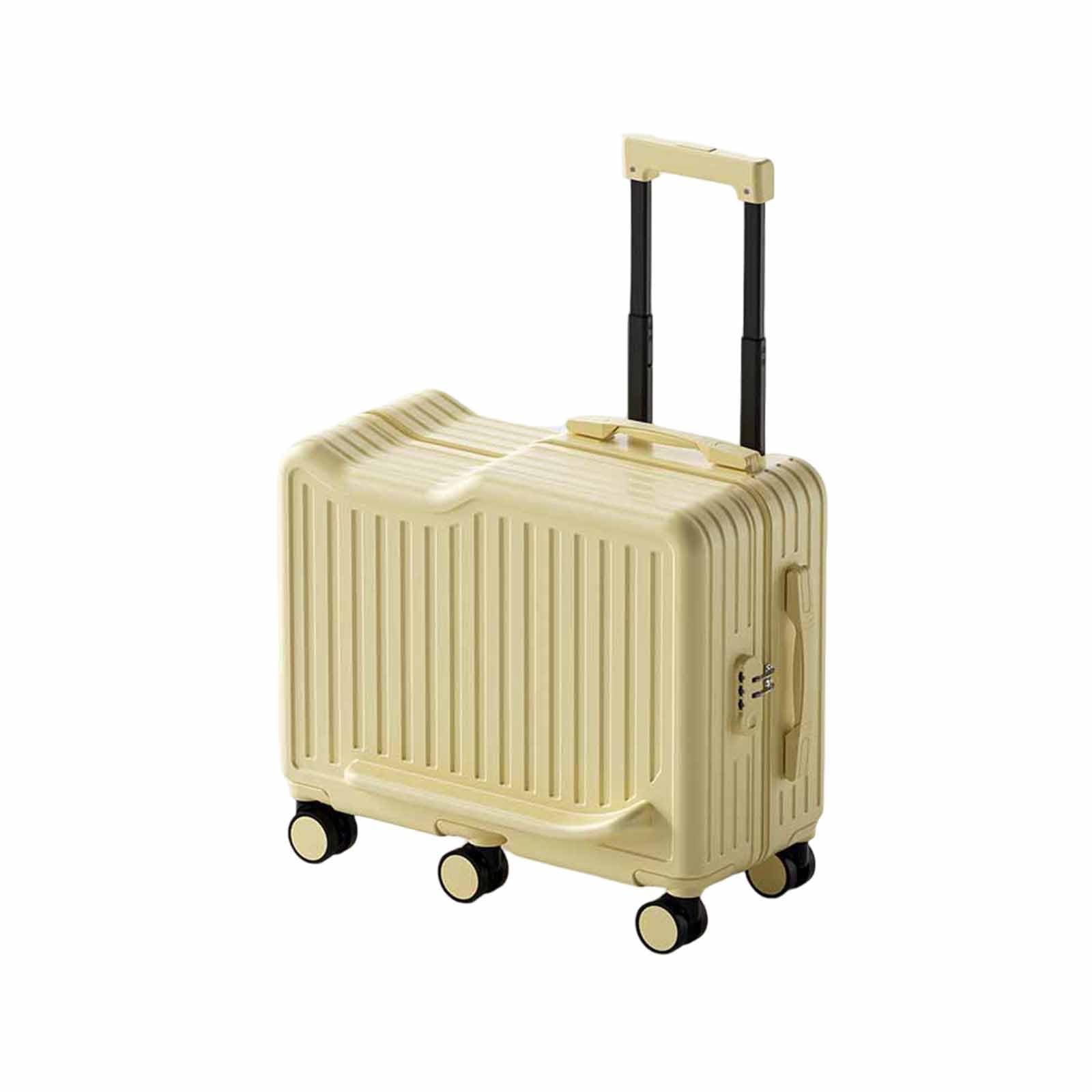 Valise à pédales pour Enfants, valises de Voyage légère et résistante, Valise à 6 Roues multidirectionnelles avec pédale pour Les Voyages(Yellow,20")