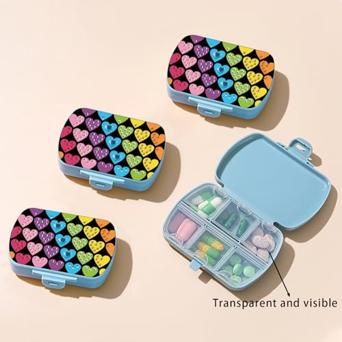 Image of ARTopet Diamond Art Painting Mini Storage Box with 6-Grid Creative Design Compact Portable Small Case for Purse Travel Daily (Heart)