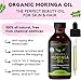 Mother Nature USDA Organic Moringa Seed Oil, 100% Pure, Cold-Pressed, Unrefined Oil for Face, Skin Care & Hair Growth, Aceite de Moringa para la Cara, Anti-Aging. Non-GMO & Gluten Free (4 Oz)