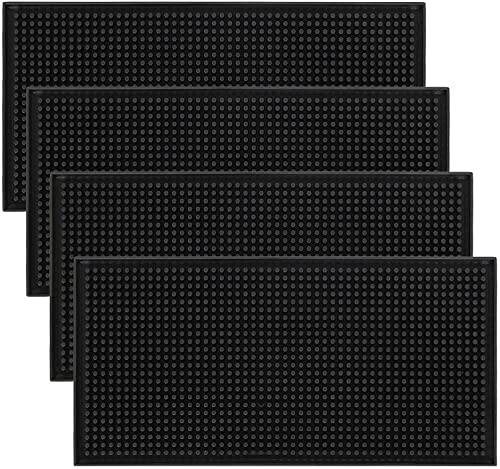 SAG バーマット カウンター PVC (黒)30cm*15cm 型崩れ防止シート入り (4枚組)