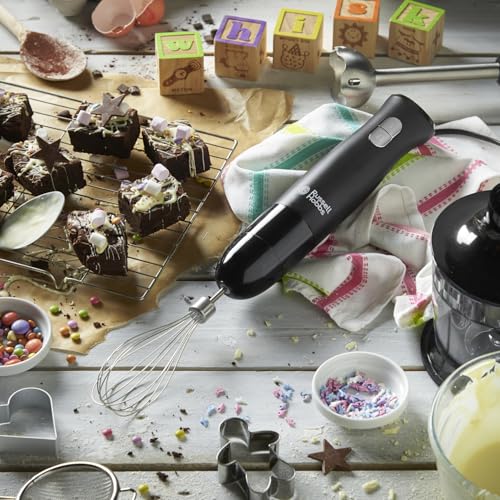 Russell Hobbs Desire 3 in 1 Electric Hand Blender, Fruit & Veg Mini Chopper & Whisk attachment, Stainless steel blending leg, whisk & blades, 500ml capacity chopping bowl & 700ml beaker, 500W, 24702 - Image 6