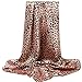 IZUS Women Fashion Leopard-Head-Scarf 35 inch-Large-Square Hair-Scarves Silk-Satin-Like Neck-Bandana Sleeping-Head-Wraps