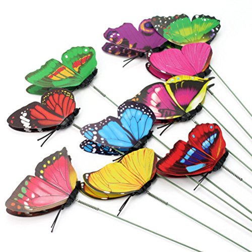 Ultimate Garden Butterflies On Sticks Jardim Jardinagem Decoração Vaso Decoração de Pátio (Cor Aleat