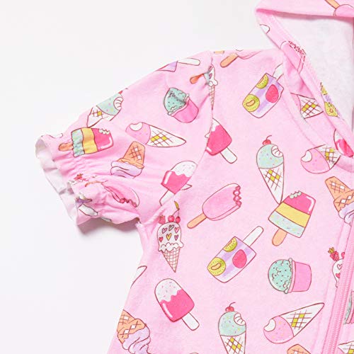Image of CHILDRENSTAR Girls Swim Coverups Terry Swimsuit Cover-Up Hooded Zip-Up Beach Robe