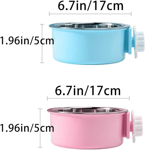 Miniatura 2 de Tazón extraíble de acero inoxidable para perros, cuencos extraíbles de acero inoxidable para alimentos y agua, tazones para mascotas con soporte