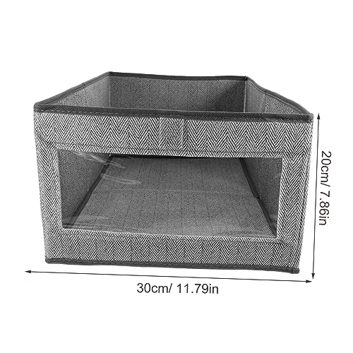 Panier de rangement pliable avec fenêtre transparente pour armoire nette