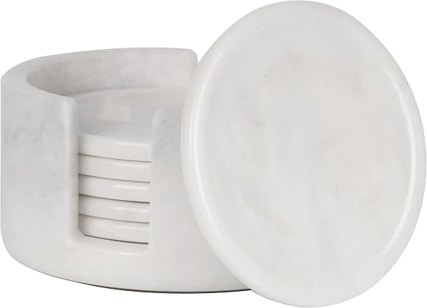 Radicaln White Marble Coasters Set