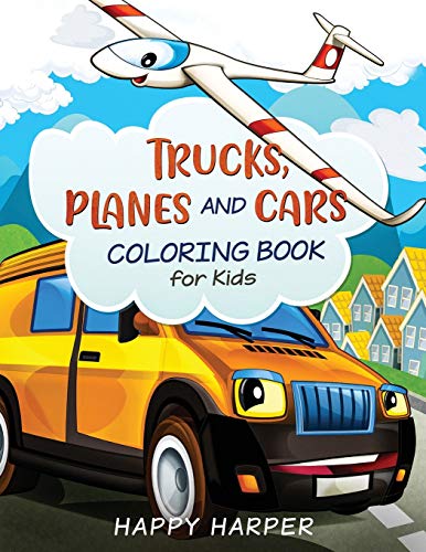 Trucks, Planes and Cars Coloring image 2