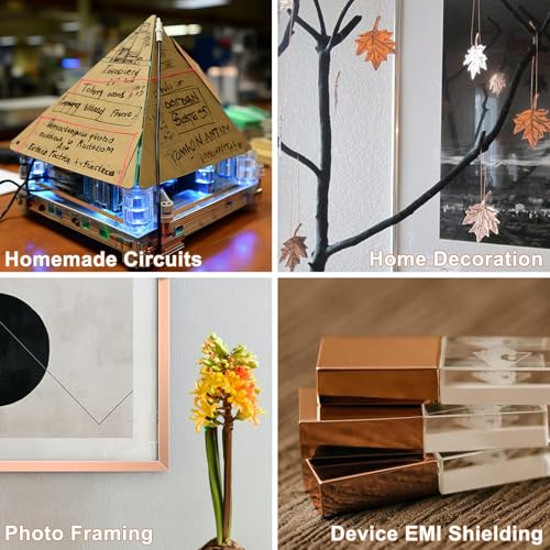 ZLLkeji Kupferband Klebeband Hohe Temperatur Klebeband 20m x 30mm Abschirmband Elektronik Für Emi-Abschirmung, Elektrische Reparatur