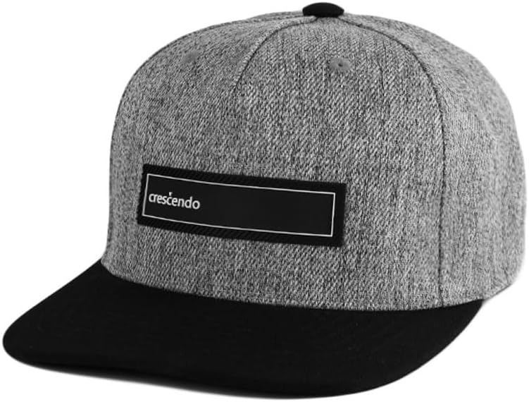 WITHMOONS Crescendo Patch Snapback Hat Flat Brim Cotton Hiphop Adjustable Baseball Cap TR21524