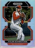 2022 Panini Prizm Draft Picks Prizms Silver #161 Tyler Schweitzer RC Rookie Ball State Cardinals Baseball Trading Card