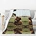 Produktbild Hi Bear Sit On The Lawn Print Blanket Warm Thick Soft Winter Fluffy Plush Couch Throw, Reversible Cozy Fleece Blanket Sofa Single Bed