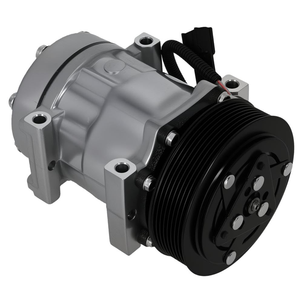 Qmgwranhr Onecolor A/C Compressor With 8-Groove Pulley Sd7h15hd 12V Compatible With Vnl Vnm 2006-2007