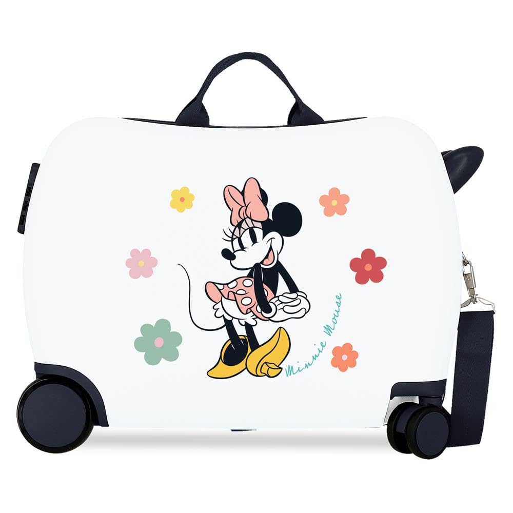 Joumma Disney Minnie & Friends Walizka dziecięca biała 50 x 38 x 20 cm twarda 1,8 kg zamek szyfrowy z boku ABS 1,8 kg 38 l bagaż podręczny, biała, Talla única, walizka dziecięca