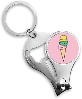 Anel de alicate de unhas de sorvete rosa amarelo verde chaveiro abridor de garrafa cortador