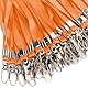 Antspirit 50 Stück 45 cm orange Bulk-Verbindungsmittel für Erkennungszeichen, Nylonhalsflach-Abzugslenker-Schwenkclips, dauerhaft gewebte Schlüsselbänder mit Clip für Schlüsselketten
