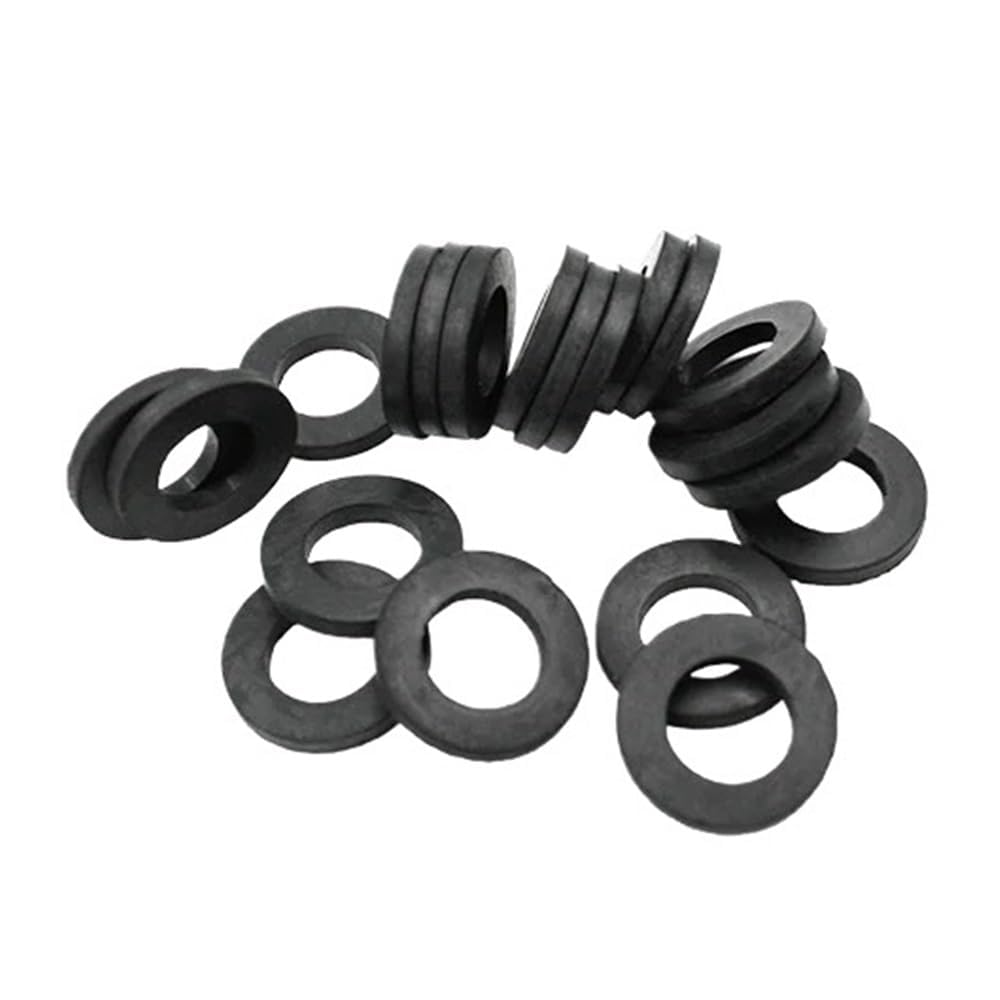 Flache schwarze Gummischeibe for Sanitärinstallationen, Schraubendichtring(32x46mm)