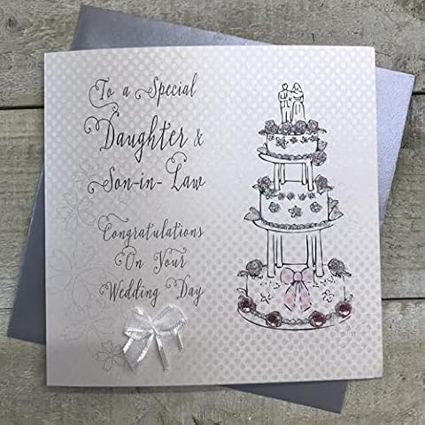 Handmade Wedding Card for Daughter and Son-in-Law Cover