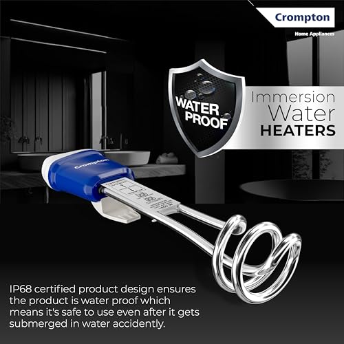 Image of Crompton IHL 251 1500-Watt Immersion Water Heater with Copper Heating Element and IP 68 Protection