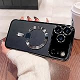 Magnetic Phone Case, Anti-Slip Edge Strip, for iPhone 17 & 16, Transparent Anti-Scratch Phone Case/Black-17 Pro Max