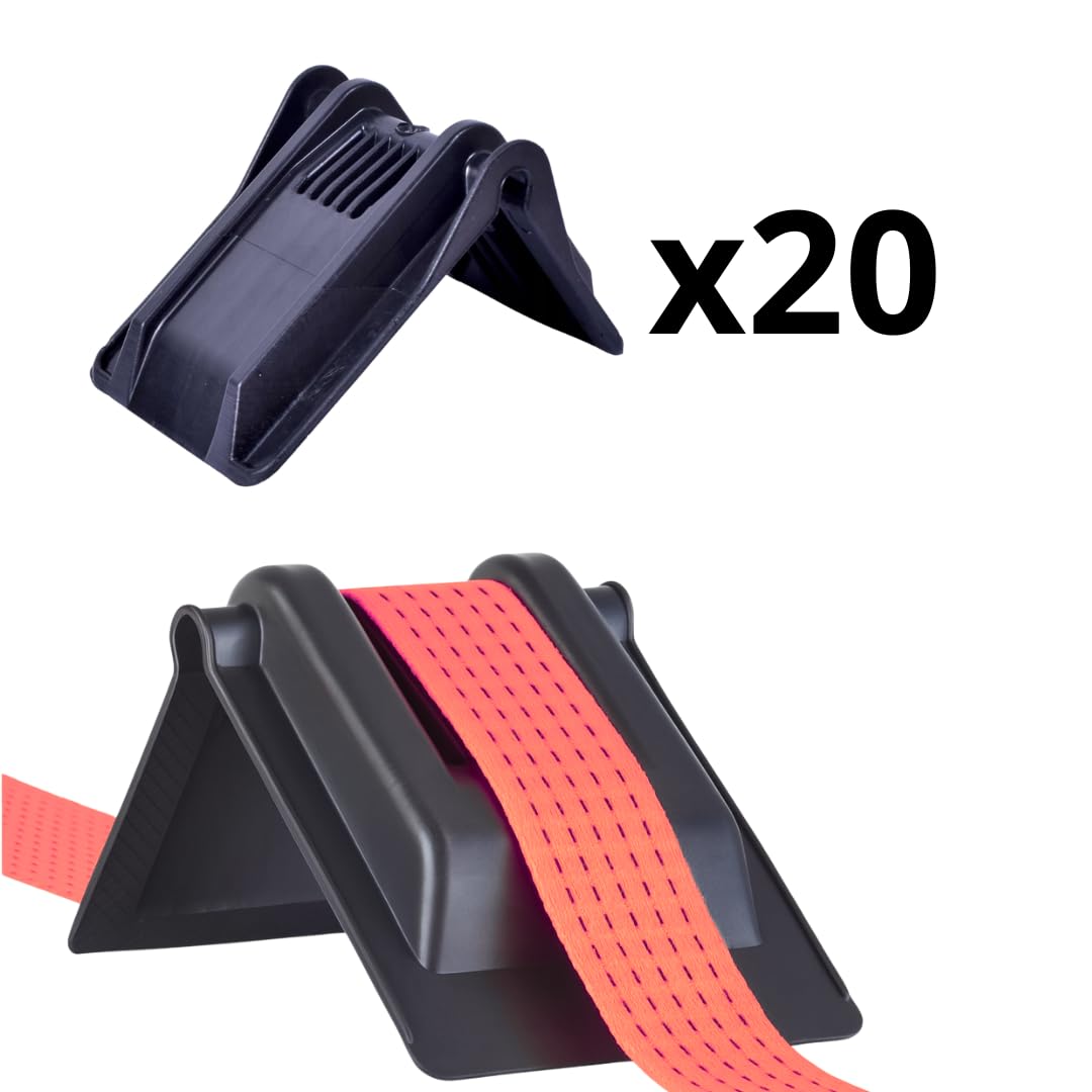 Protectores de Borde Extra Anchos para Correas de Amarre - Ángulos de Protección Flexibles 185 mm - Ángulos de Protección de Carga Perfilados - Compatibles con Correas de 75 mm 20 Unidades