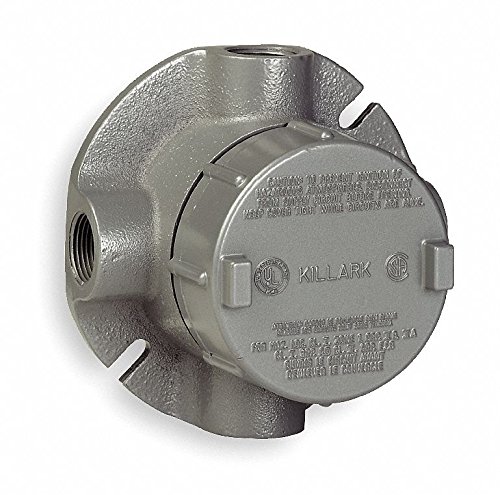 Hubbell KILLARK XTF-Style 1/2" Conduit Outlet Body, Threaded Aluminum, 19.0 cu. in.