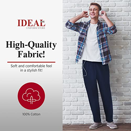 Ideal Uniform Cotton Sweatpants, Active Jogger Pants, Unisex School Uniform, Fleece Lined Navy Blue Joggers for Boys & Girls4