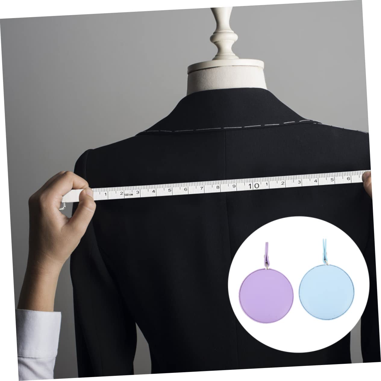 Sewroro 8piezas Cinta Métrica De Pu Medición Redonda y Flexible Herramienta Portátil Para Costura y Uso Diario Para Llevar El Bolso