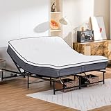 COMHOMA Adjustable Bed Frame King Bed Base with Remote Control, Independent Head and Foot Incline, Adjustable Bed Frames with Mattress Holder, Bed Base Only King-73