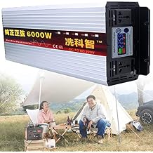 Pure Sine Wave Inverter 12V 24V 48V 60V to 220V 230V 240V Car Converter Power Inverter for motorhomes,Truck,Boat,Camping,Household,Van,6000W-12V