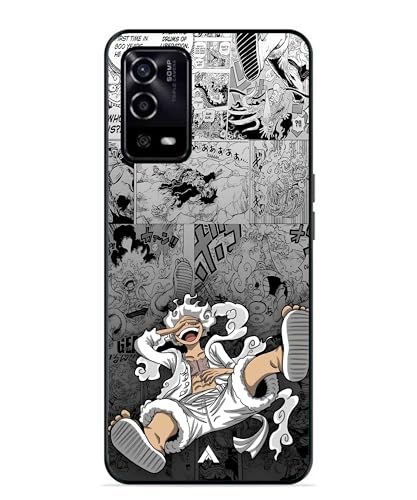 Image of Premium Anime 2 Case for Oppo A53s (Glossy Finish) Soft-Touch Metal TPU Back Cover, Shockproof, Designer, Aesthetic Mobile Phone Case
