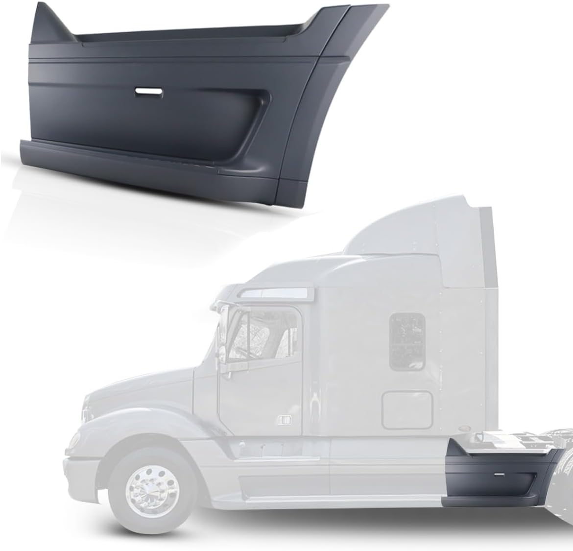 Rear Fairing Skirt Panel with Side Cover for Right Side, Compatible with 1996-2017 Freightliner Century & 2004-2017 Freightliner Columbia