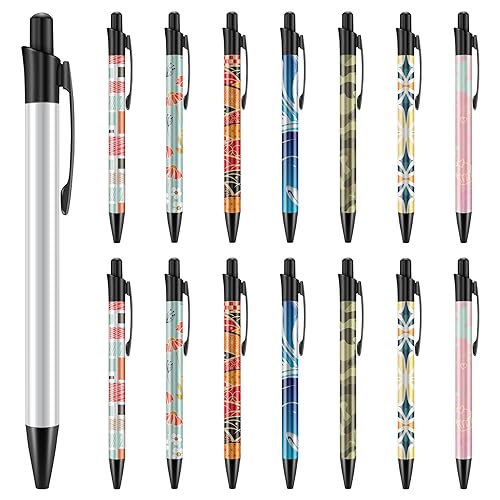 NIZEAMI Lot de 15 stylos à bille pour sublimation avec film rétractable