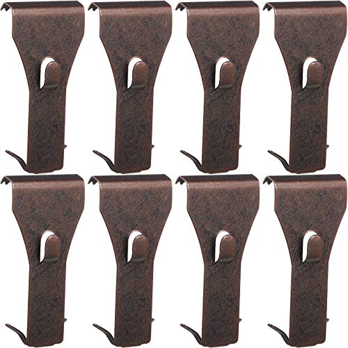 Ripeng 24 Pieces Brick Wall Clips and Hooks for Hanging Outdoors No Drill, Brick Hangers Fit 2-1/4 to 2-3/8 Inch Hooks to Hang Wall Decor, Pictures, Christmas Decorations Hangers (Copper Red)