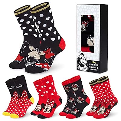 Disney Calcetines Altos talla 35-41, Conjunto Calcetines Divertidos para Mujer Adolescente, Pack de 5 Pares (35/41 EU, Negro/Rojo Minnie Mouse) | Ya disponible en tu tienda friki favorita! En mundofriki.es! Disney Calcetines Altos talla 35-41, Conjunto Calcetines Divertidos para Mujer Adolescente, Pack de 5 Pares (35/41 EU, Negro/Rojo Minnie Mouse) | Ya disponible en tu tienda friki favorita! En mundofriki.es!
