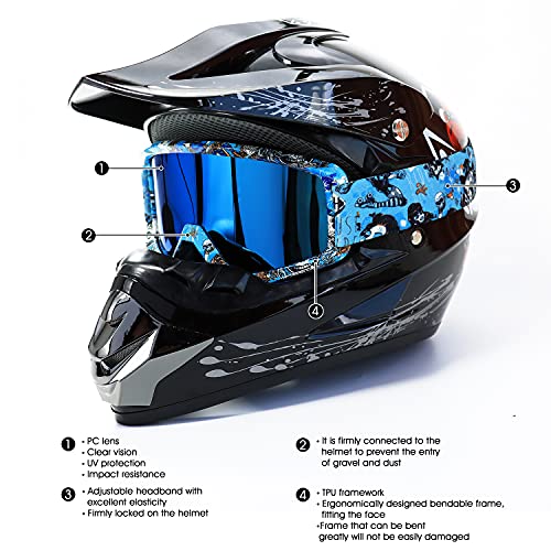 Avv Motorcycle Goggles For Men Women - Windproof Atv Dirt Bike Goggle, Anti Uv Off-Road Glasses For Riding Mtb Motocross #TOP2