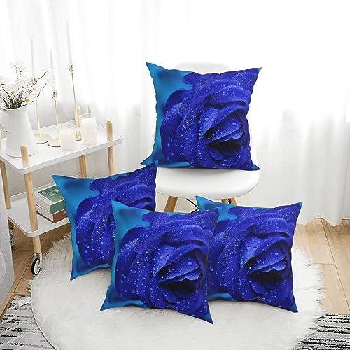 Housse de coussin romantique rose bleue BAFAFA douceur pour nid douillet - 4
