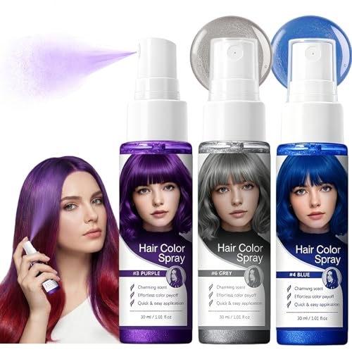 Spray Temporal para Cabello 3 Colores Lavable