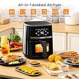 Air Fryer Oven 5QT, Air Fryers with Oil Free Touch Screen Low Noise, 8-in-1 Functions, Air Fry, Roast, Bake, Broil, Preheat, Digital Small Air Fryer, Timer & Temperature Control Compact Air Fryers