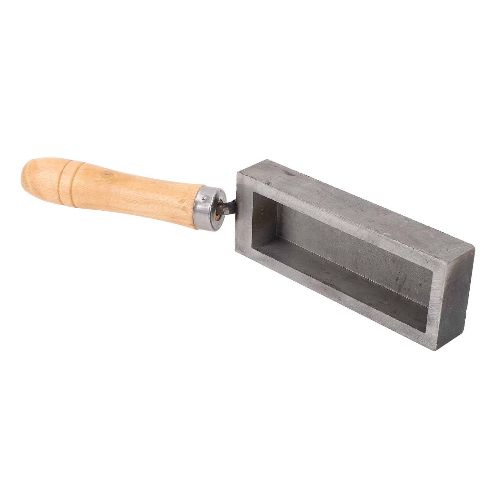 Moule à Lingot Argenté, Acier en Alliage D'usure, Taille Compacte, pour Couler, Poignée en Bois de Hêtre, Fusion en or et Argent