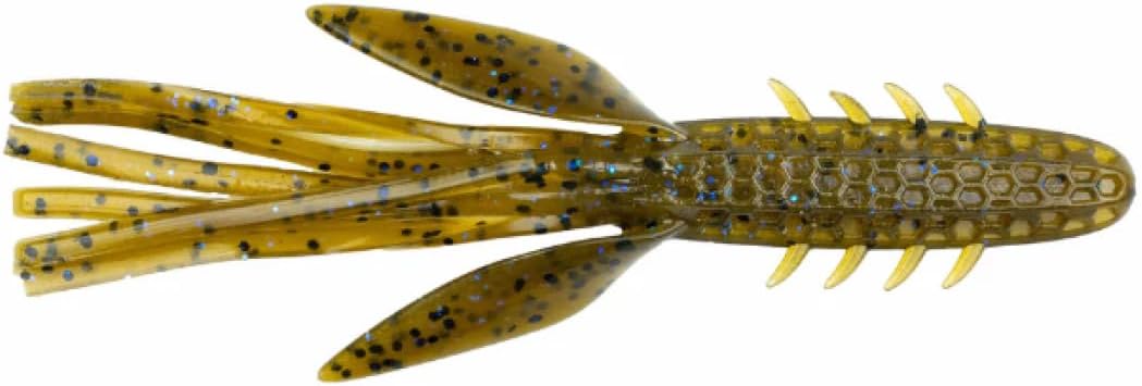NetBait HexTek Big Boar | Tube-Hawg Hybrid Creature Bait | Soft Plastic for Flipping & Dragging | Green Pumpkin Violet, 4 1/2-Inch