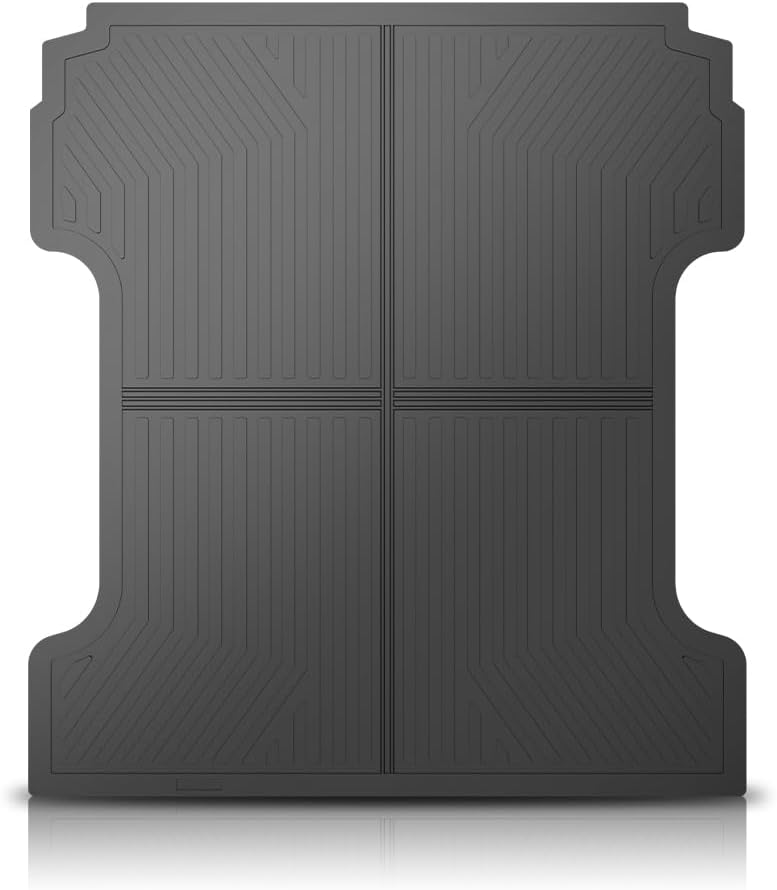 G-PLUS Truck Bed Mat Liner Compatible with Chevy Silverado GMC Sierra 1500 2014-2018 with 5'8" Bed, All Weather Protection TPE Heavy Duty Trunk Mat Black