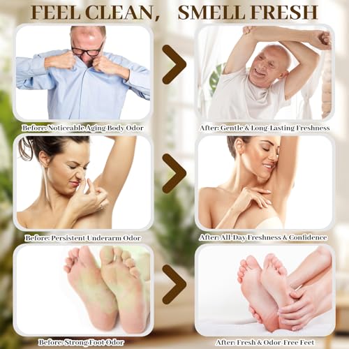 Image of 4 Pack Persimmon Soap for Old People Smell, Body Wash for Odor Control