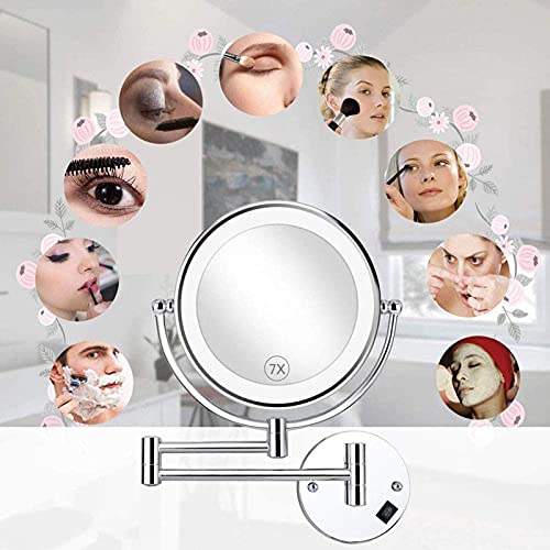 Miroir de beauté rétractable mural avec finition premium style hôtel - 5