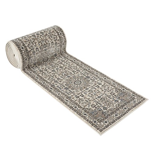 25' Stair Runner Rugs - Luxury Heriz Collection Stair Carpet Runner - Nearly 1 Million Points Per Sq.meter(Ivory) #TOP1