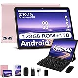 tablette android  Dghrti 2025 Tablette 10 Pouces Android, 22Go+128Go ROM/TF 1TB, 8000mAh, Octa-Core 2.0GHz UFS 2.1 Flash, WiFi 5G+2.4G, BT5.0, 8MP+5MP, Widevine L1, Tablet Tactile avec Clavier Souris - Or