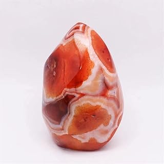 FURREN CrystalDecoration, 1 Pieza, 200g-1000g, ágata roja Natural, cornalina, Piedra de Llama, Adornos de Regalo de Cristal, decoración del hogar Reiki Piedra Cristal (Color : 1pc 510g-610g)