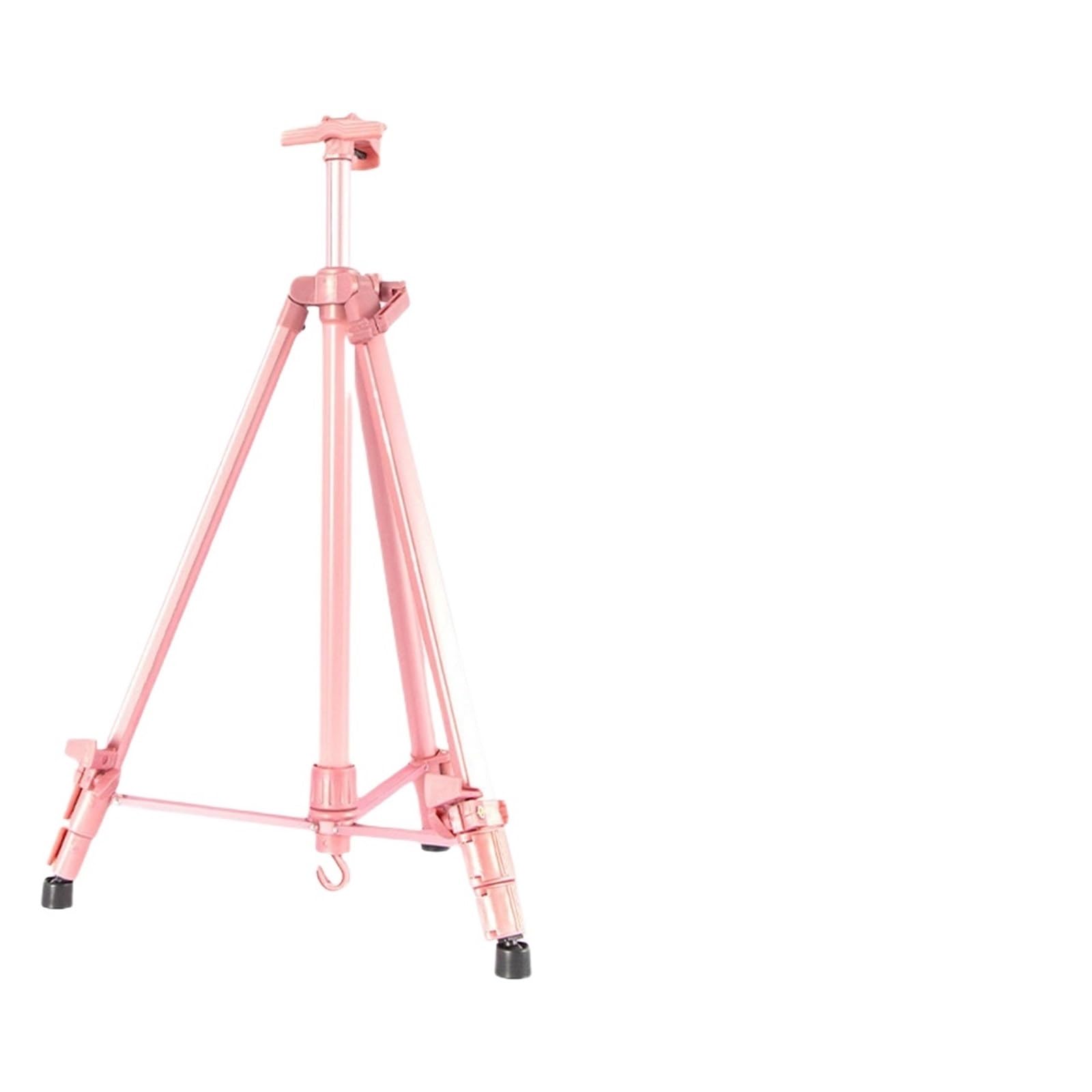 caballete Caballete ajustable de aluminio for pintura, trípode, ideal for bocetos y arte. for uso en suelo o mesa(Pink)